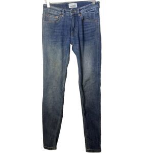 DU/ER Jeans Womens 26 x 29 Medium Blue Performance Mid Rise Skinny Stretch